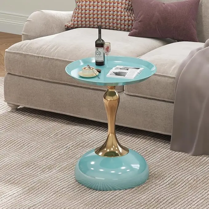 1-Pack Light Green Sleek Hourglass Side Table