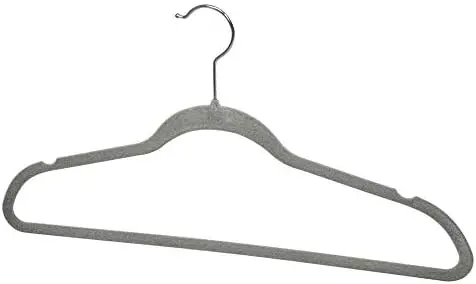 10 PACK VELVET HANGER GREY