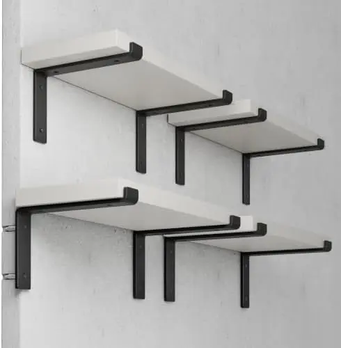10" Z Shelf Brackets with Lip for 9.25" Boards, Heavy Duty, Pack 6