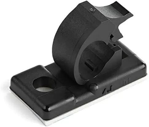 100 Adhesive Cable Management Clips, Black, TAA, Sticky (CBMCC1)