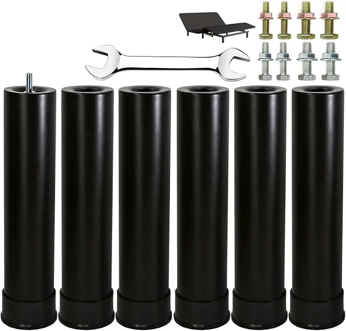 11 Inch Metal Adjustable Bed Base Frame Leg Replacement Heavy Duty Extra Height