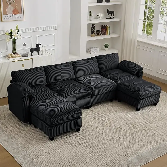 114'' U-Shaped Sectional Couch