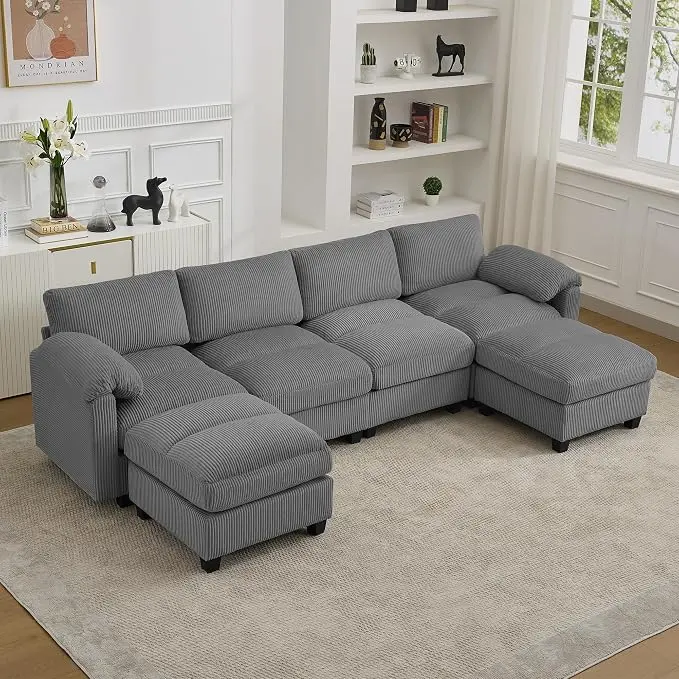 114'' U-Shaped Sectional Couch