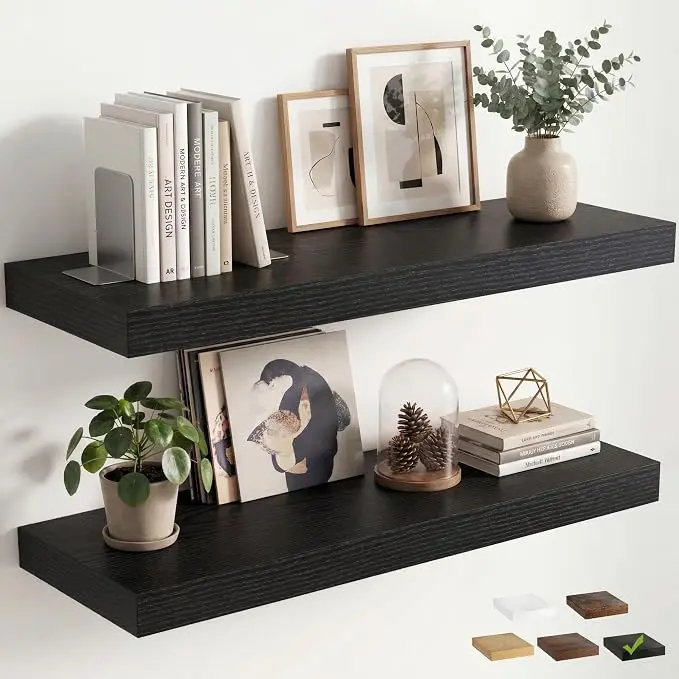 12 inch Deep Floating Shelves for Wall, 36 inch Wide Engineered Wood Wall
