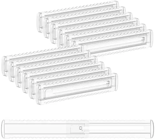 12 Pack 2.36" High Shallow Drawer Dividers, 12.5"-21.3" Expandable