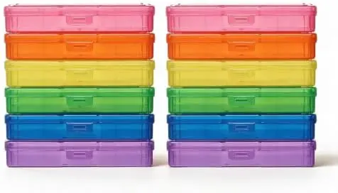 12 Pack 4"x6" Photo Storage Boxes and Picture Organizer (Color)