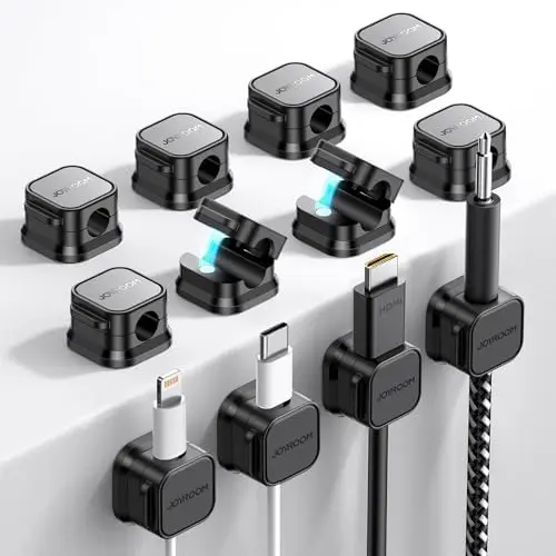 12 Pack Magnetic Cable Clip Cord Organizer Adhesive Wire Management