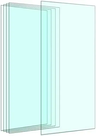 12" x 48" - 5-Pcs Tempered Glass Rectangular Shelves - 3/16" Thick - Home & Office Storage Racks