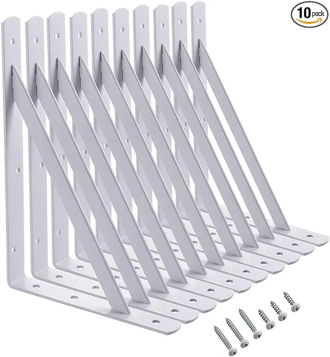 12 x 8 inch Heavy Duty Shelf Brackets, Load Capacity