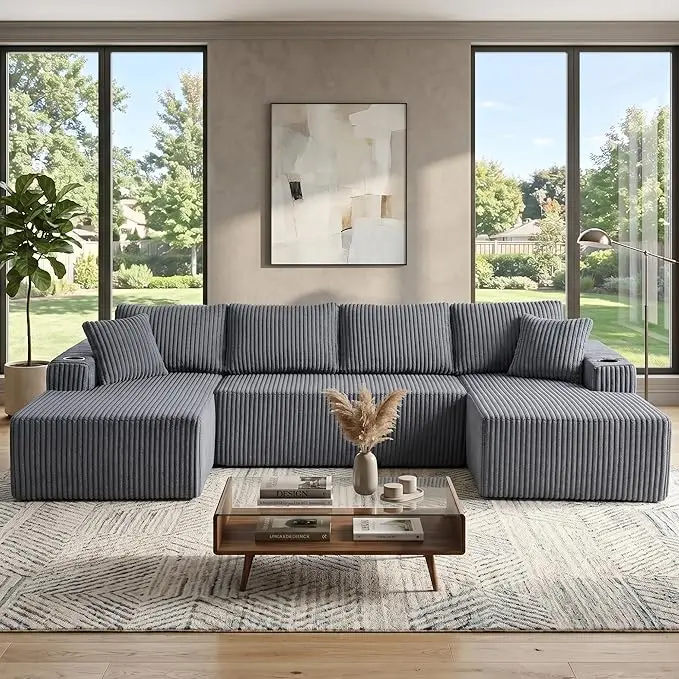 124" Oversized Sectional Couches