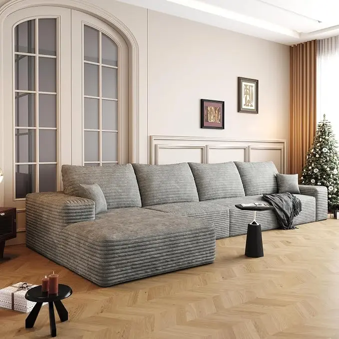 136" Sectional Couches for Living Room Cloud Couch Sofa
