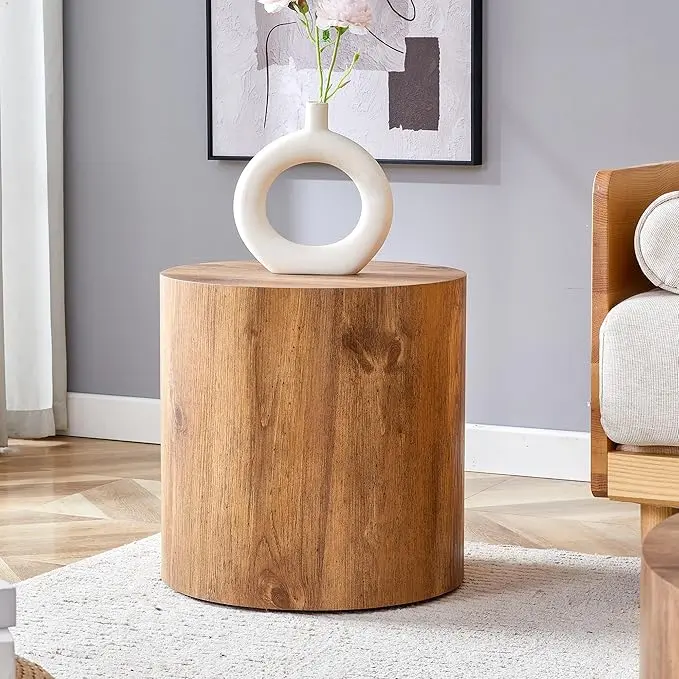 15.7'' Boho Cylinder Side Table