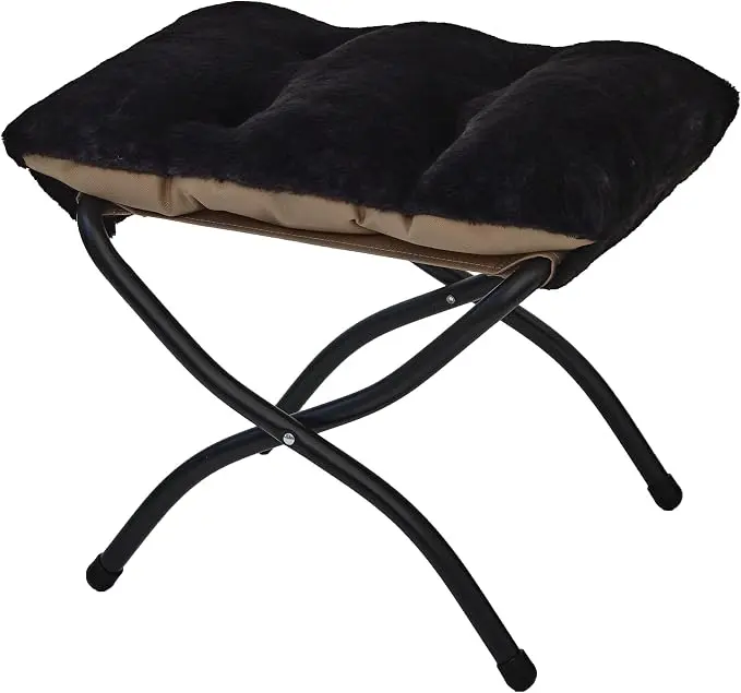 15" Folding Ottoman, Foldable Footrest Stool, Portable Small Foot Stool