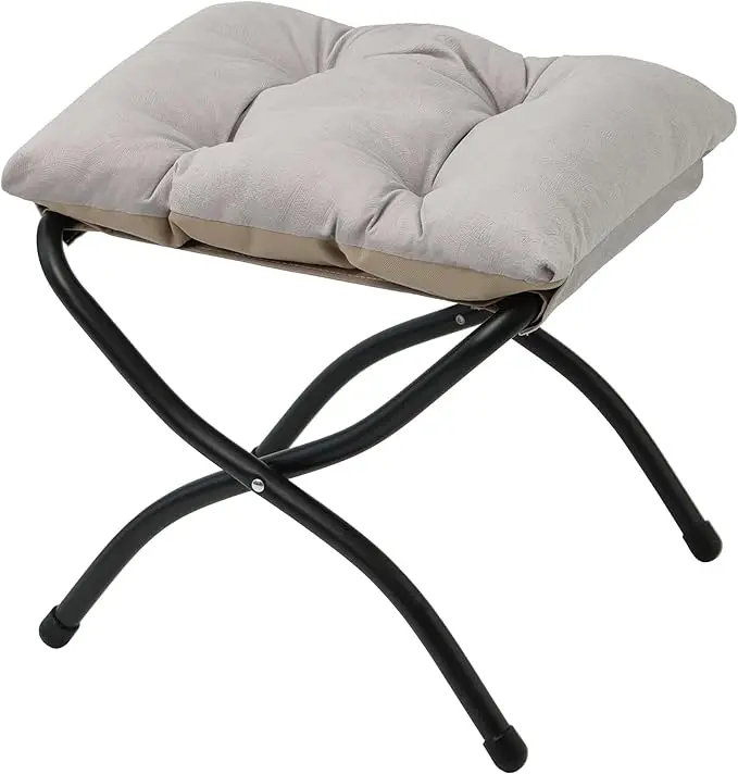 15" Folding Ottoman, Foldable Footrest Stool, Portable Small Foot Stool