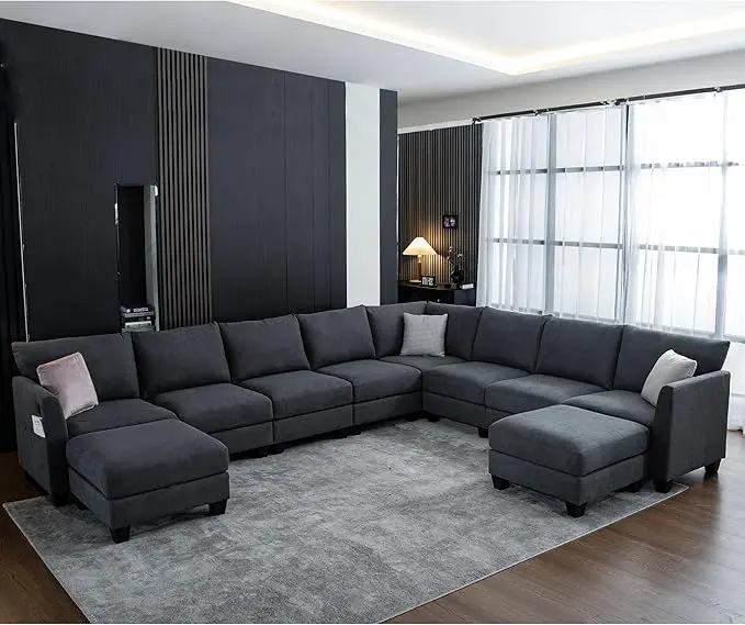 150.4" Large Sectional Couches for Living Room, 8 Seater L Shaped Modular