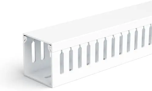 2" H x 2" W Cable Raceway, 132in Under Desk Wire Management Channel, White