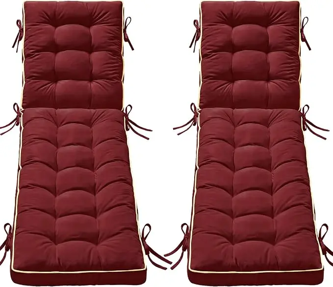 2 Pack 72x21 Inch Folding Chaise Lounge Cushion Quick Dry