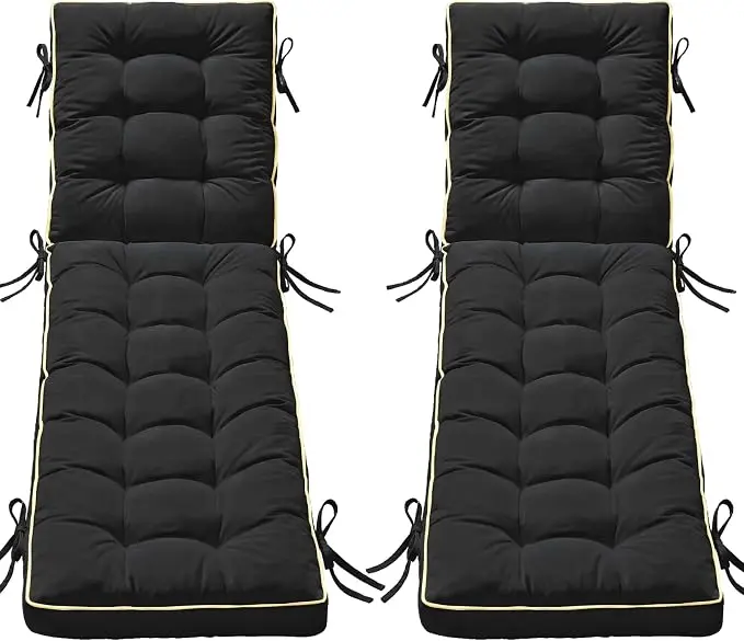 2 Pack 72x21 Inch Folding Chaise Lounge Cushion Quick Dry
