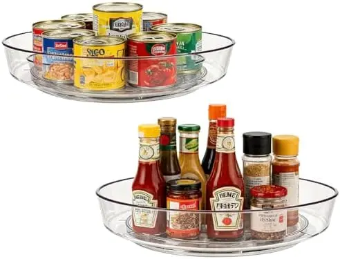 2 Pack Lazy Susan 10 inch Turntable for Spice Organization