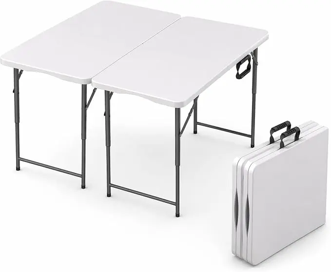 2 Pack of 4 Feet Foldable Table