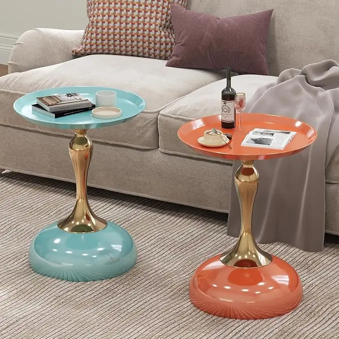 2-Pack Sleek Hourglass Side Table
