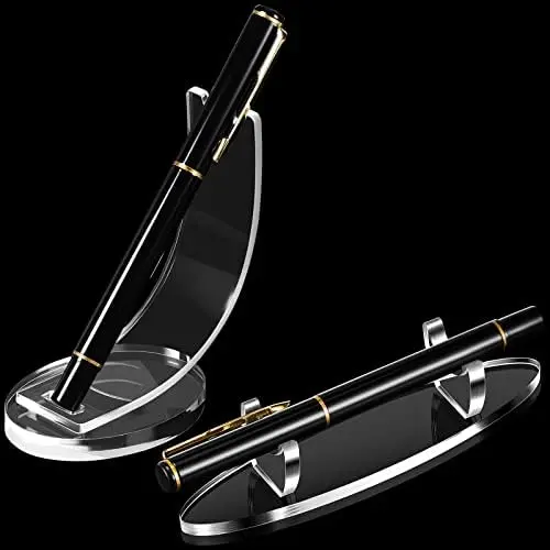2 Pcs Acrylic Pen Display Stand Holder for Desk, Transparent