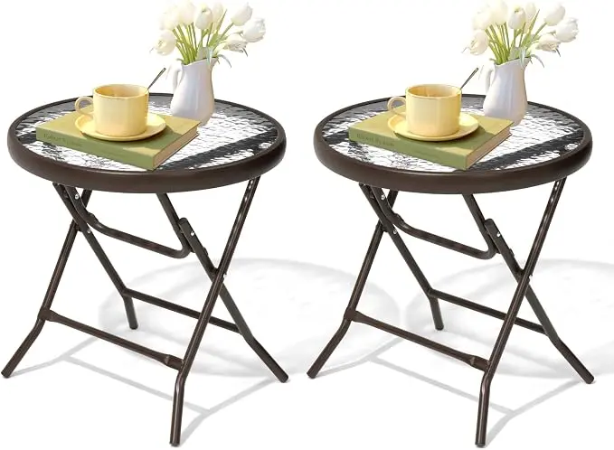2 Pieces Outdoor Side Table