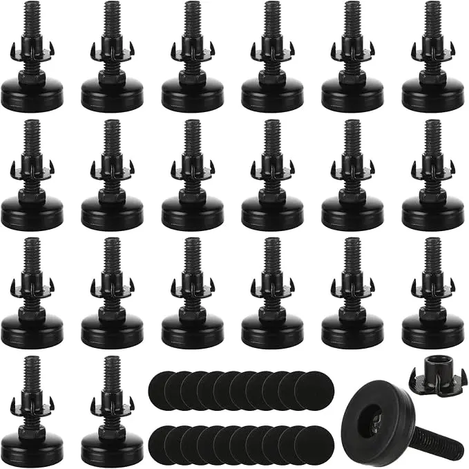 20Pack Adjustable Leveling Feet, 3/8”-16 Thread Heavy Duty Furniture Levelers