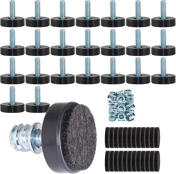 24 Pack 1/4"-20 Thread Leveling Feet