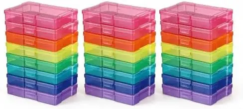 24 Pack 4"x6" Photo Storage Boxes and Picture Organizer (Color)
