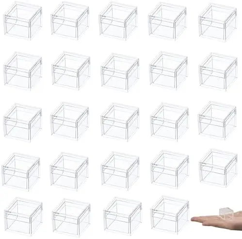 24-Pack Mini Square Cube Candy Box, 1.18x1.18x0.86 Inch