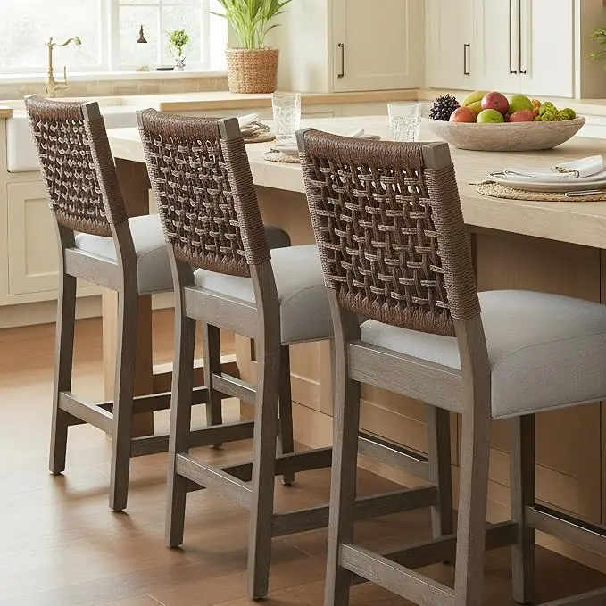 27" Rustic Counter Height Bar Stools