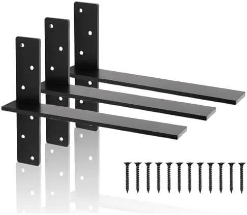 3 Pcs 3/8" Thick Floating Shower Bench Brackets 16"x11"x2.5"