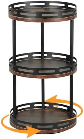 3 Tier Lazy Susan Organizer - 360° Rotating Spice Rack