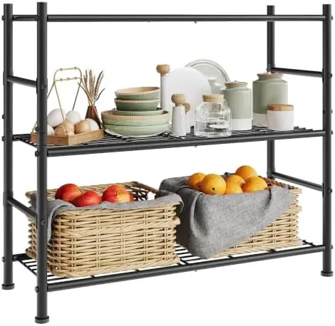 3-Tier Storage Rack, Steel Wire Shelving Unit, Easy Assembly