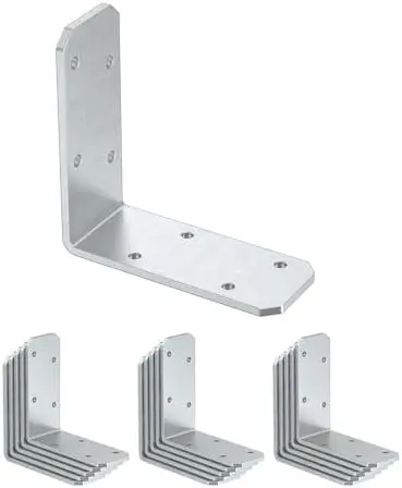 3"x3" L Brackets, 90 Degree Angle Iron, Galvanized-16 Pcs