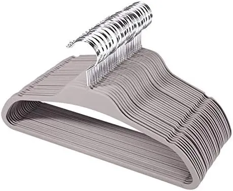 30 Pack Rubberized Hangers with Non-Slip Hangers Grip