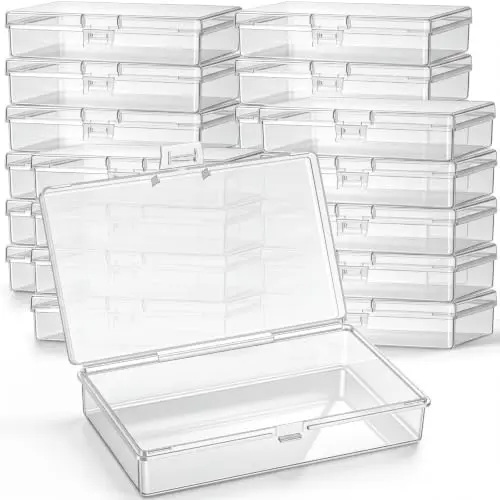 30 Pieces Small Clear Plastic Storage Box, 5.2 x 3 x 1.2 Inch