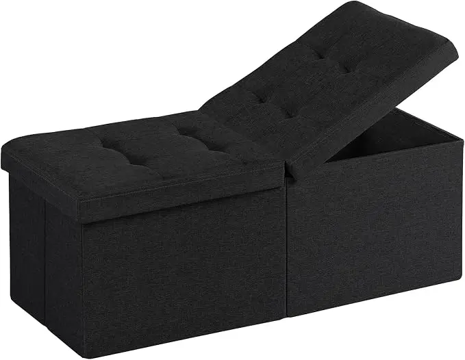 35-INCH Storage Ottoman Bench, Footrest