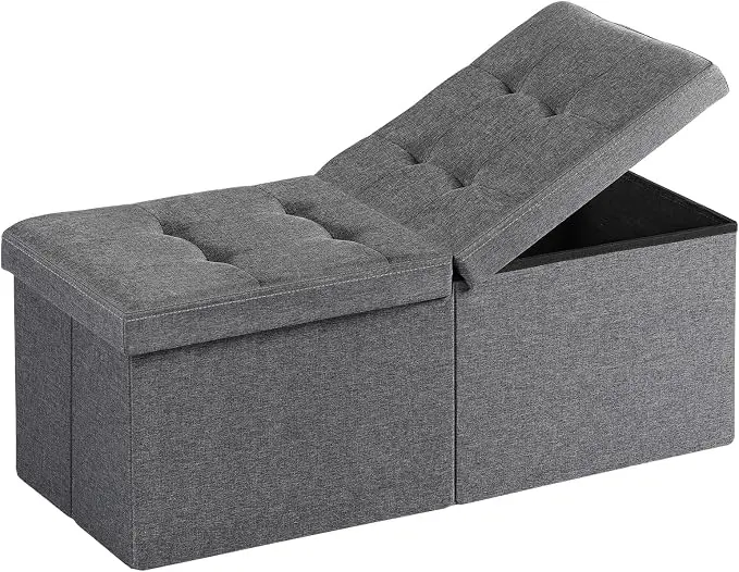 35-INCH Storage Ottoman Bench, Footrest