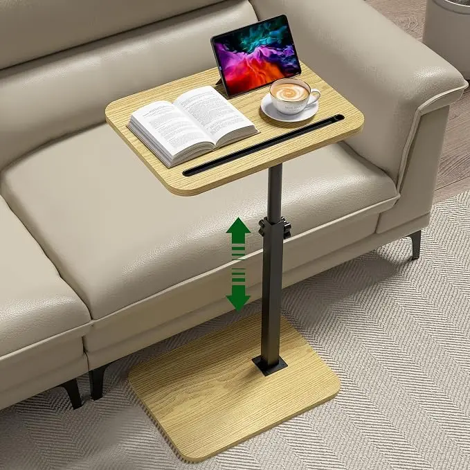 360° Swivel Sofa Side Table for Couch