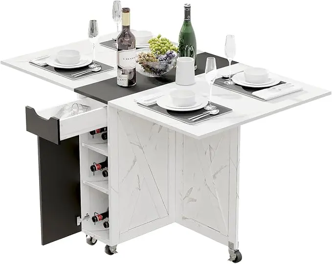 3imothrix Folding Dining Table, Dinner Table