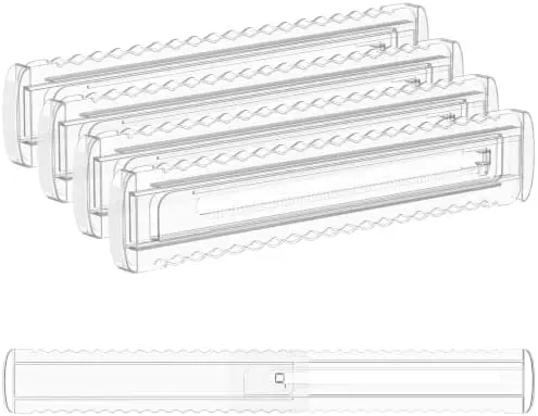 4 Pack 2.36" High Shallow Drawer Dividers, 12.5"-21.3" Expandable