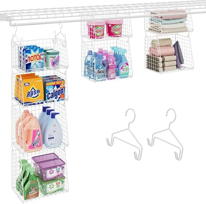 4-Tier Hanging Laundry Room Organizer