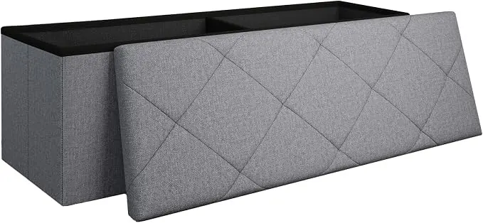 43 Inches Folding Storage Ottoman Bench