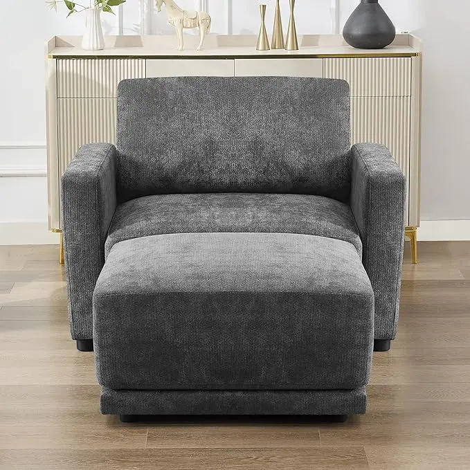 44.2" Chenille Oversized Chair