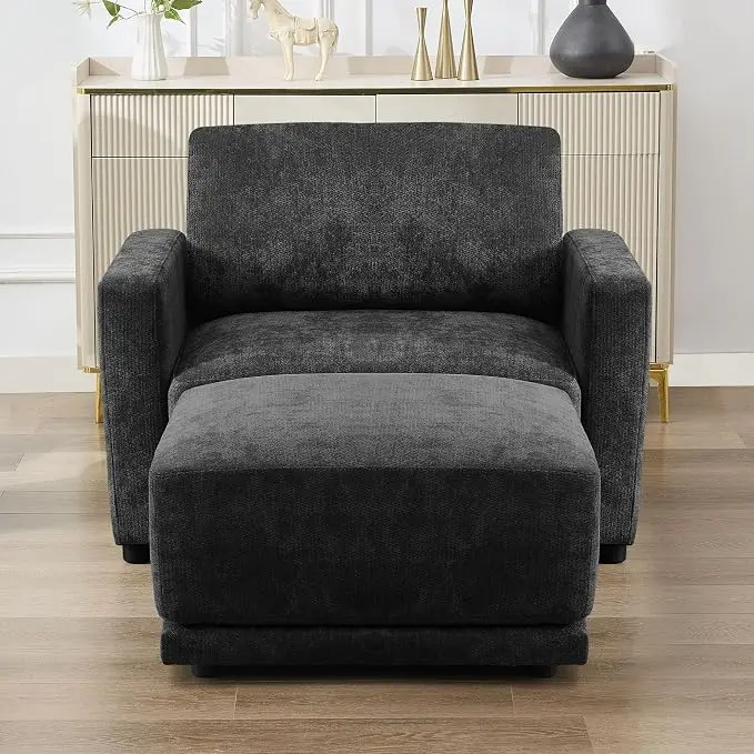 44.2" Chenille Oversized Chair
