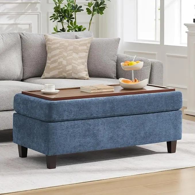 45 Inch Large Storage Ottoman Bench