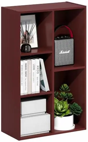 5-Cube Book Shelf, Bookshelf, Bookcase, Dark Red