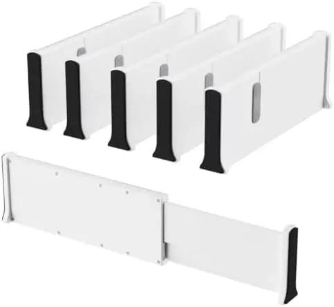 5-Pack Adjustable Drawer Dividers